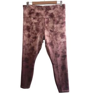 Athleta Elation Printed Tight Pink Maroon Print Leggings Size‎ Large